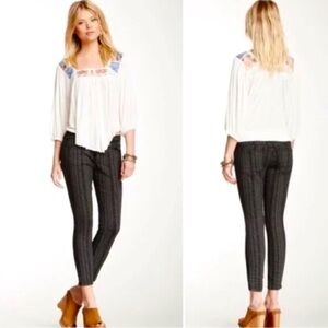 Free People Rotary Geo Stripe Skinny Jeans Size W 29